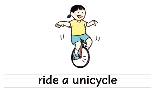ride a unicycle