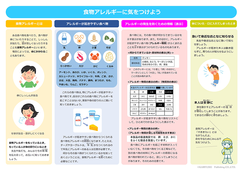 食物アレルギーに気をつけよう