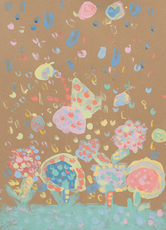 たのしい はなばたけ［55×40cm
