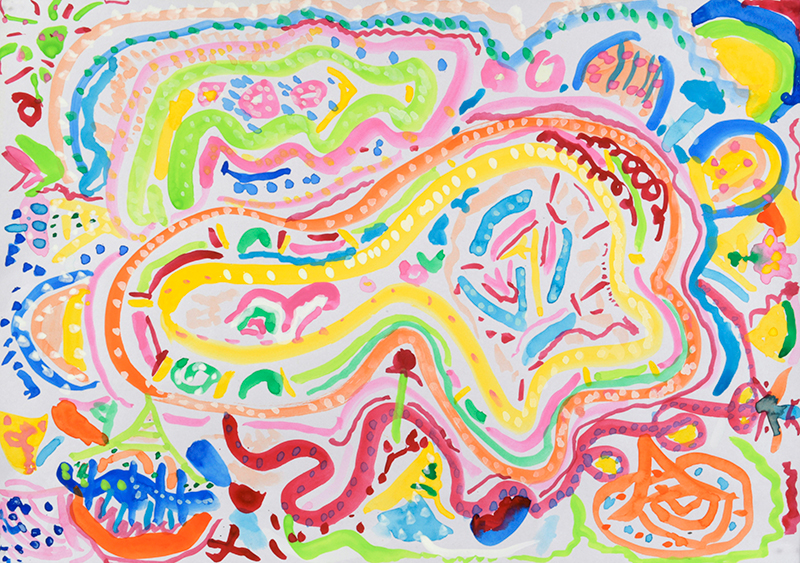 色が あふれるしま［38×54cm］
