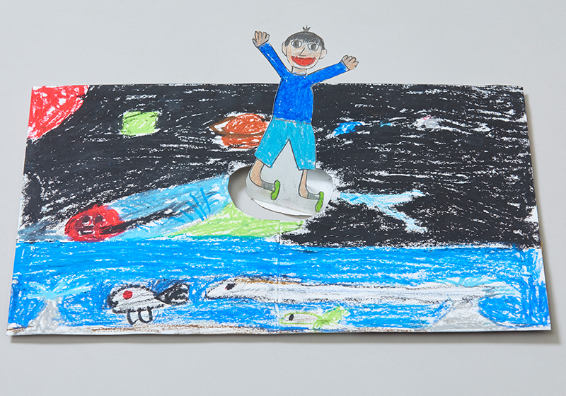 夜の 海から 古だいへ［27×38cm］