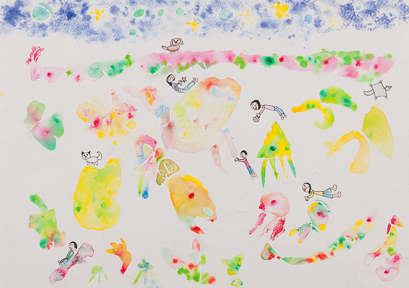 にじみの海［38×54cm］