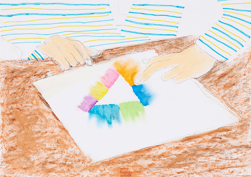 ぼかして遊んでたのしいな［27×38cm］