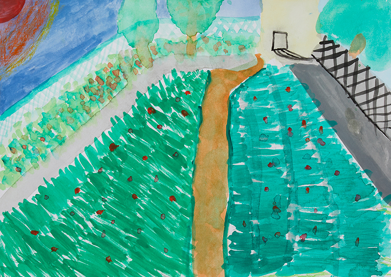 自然にめぐまれた道［27×38cm］