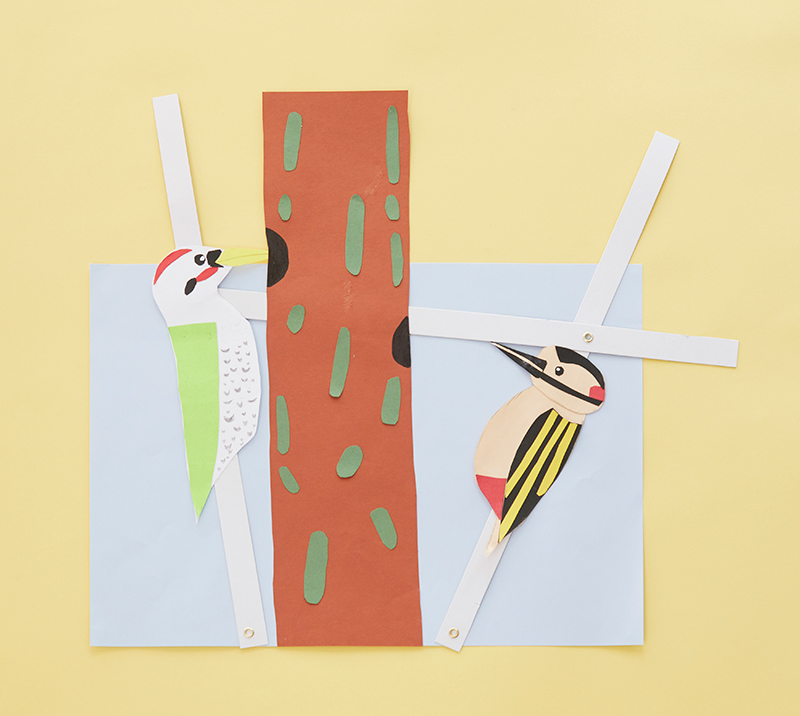 なかよし！ キツツキの兄弟［39×27cm］