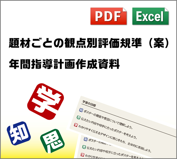 年間指導計画（案）と題材ごとの評価規準例