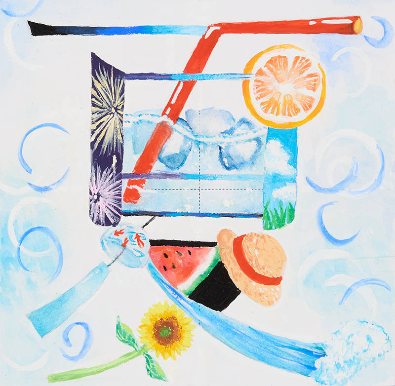 ⑤夏［17×18cm］