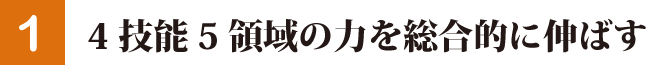 4技能5領域の力を総合的に伸ばす