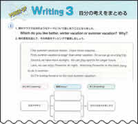 図10-1 POWER-UP Writing 3「自分の考えをまとめる」(2年p.100)