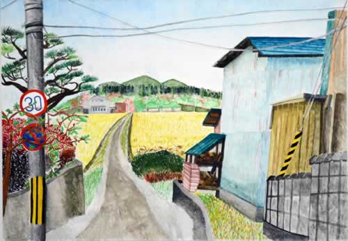 登校の時の見慣れた風景