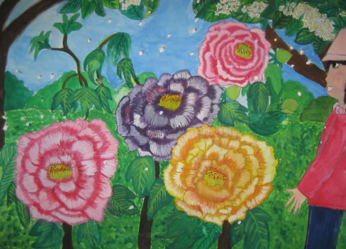 大輪の花