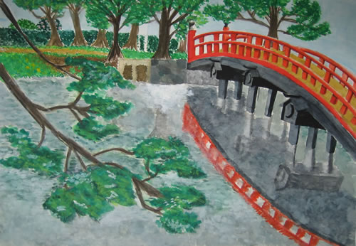 橋と水面