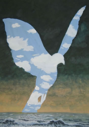名画を模写する