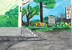 学校の花だん
