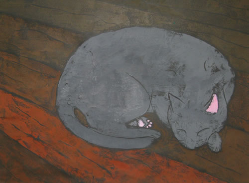 昼寝する猫