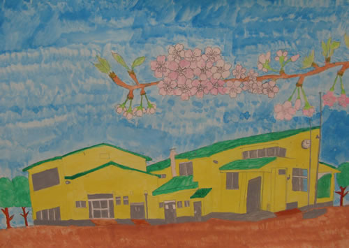 桜と学校