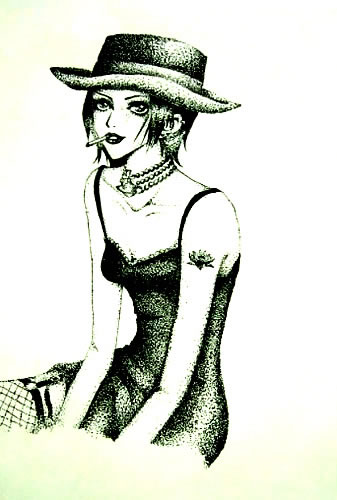 点描によるイラスト