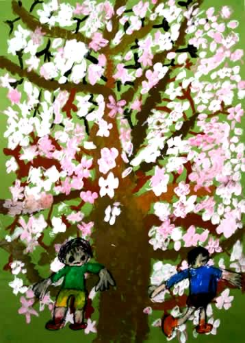 桜の花がさいたよ
