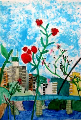 花のある風景
