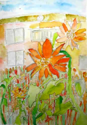 花と校舎
