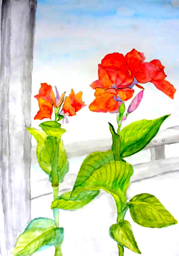 花のある風景