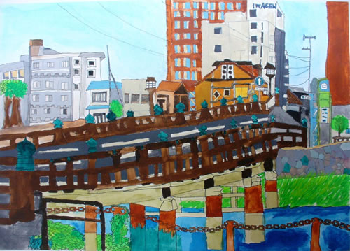 上の橋の風景
