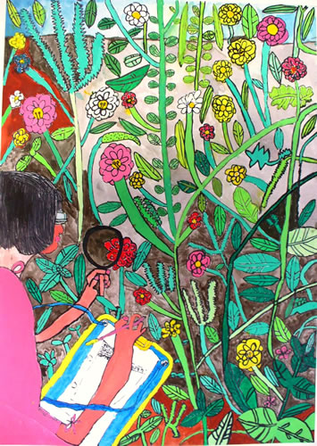 私たちの学級園の花