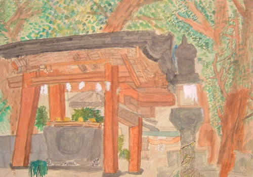 赤いひがん花