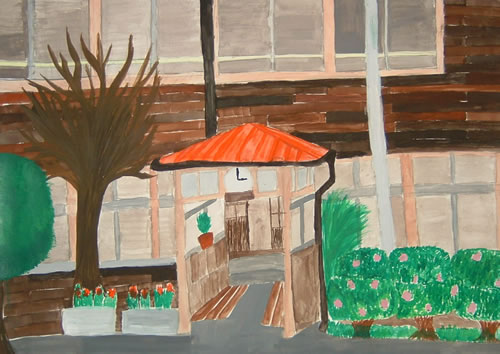 秋の東小学校