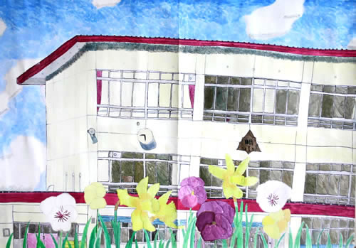 花いっぱいの学校