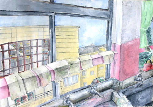 部室から