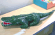 海で泳いでいる　ワニ