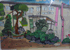 植物いっぱいの中庭
