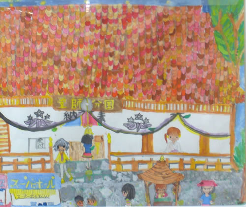 大きな木がいっぱいの薬師神社