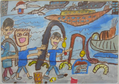家ぞくと魚つり