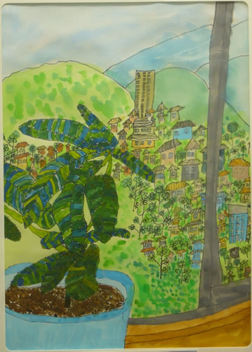 窓から見える風景