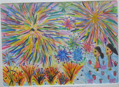 大石田の花火大会きれいだったよ