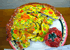 食べかけのピザとトマト