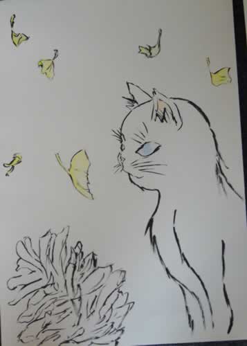秋を描く