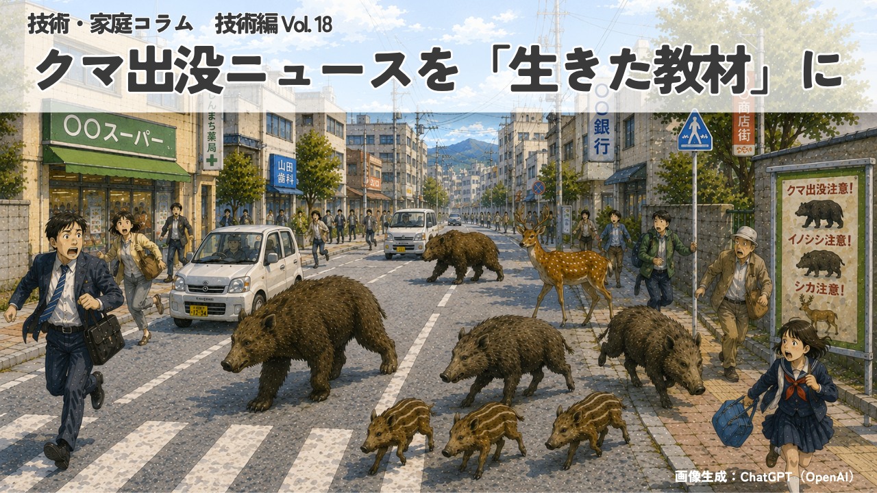 技術・家庭コラム　技術編Vol.18　クマ出没ニュースを「生きた教材」に