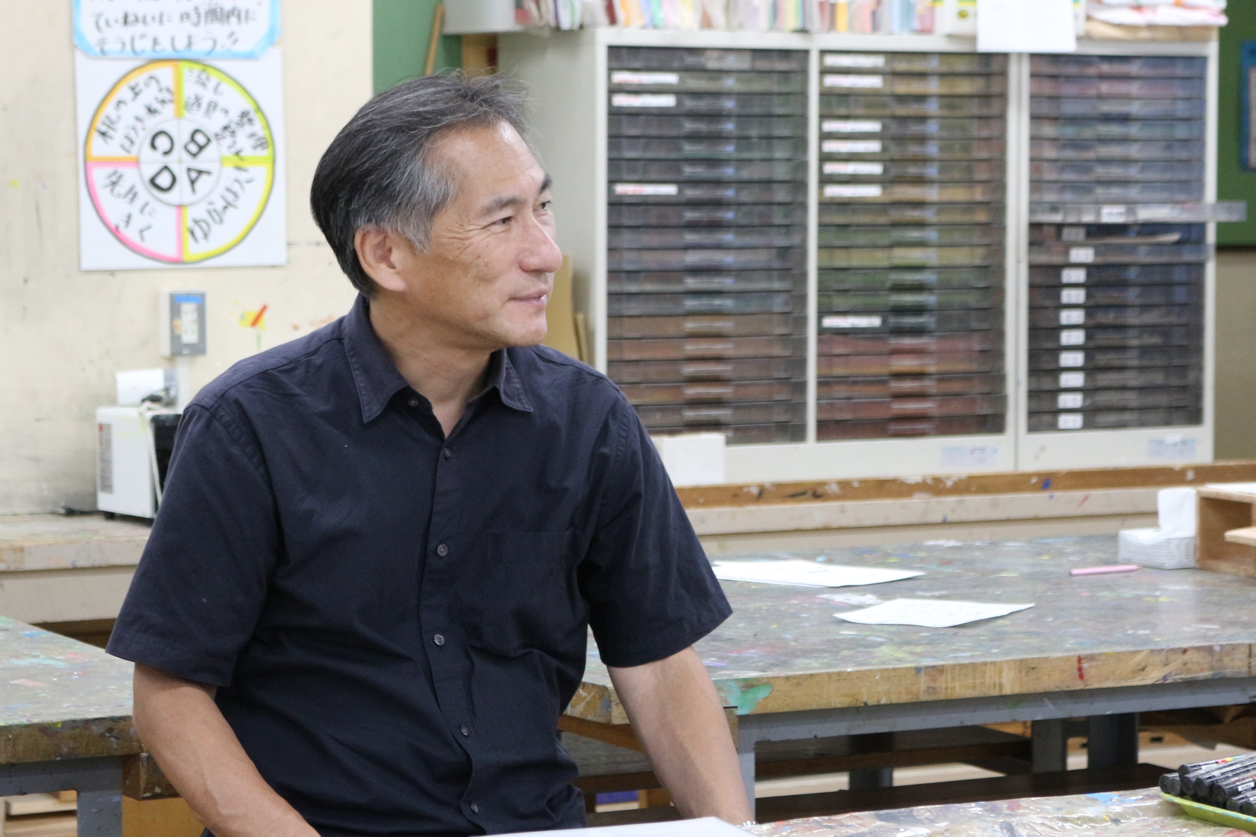 以前の勤務校で作られたサルの作品